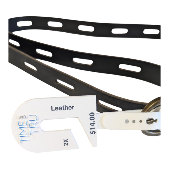 Time and Tru - New Leather Belt - Black - Size 2X - Women's Accessories - Picture 1 of 4